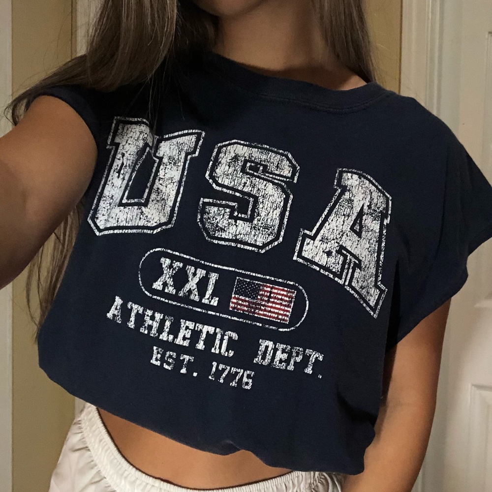 Vintage USA graphic muscle tank tee